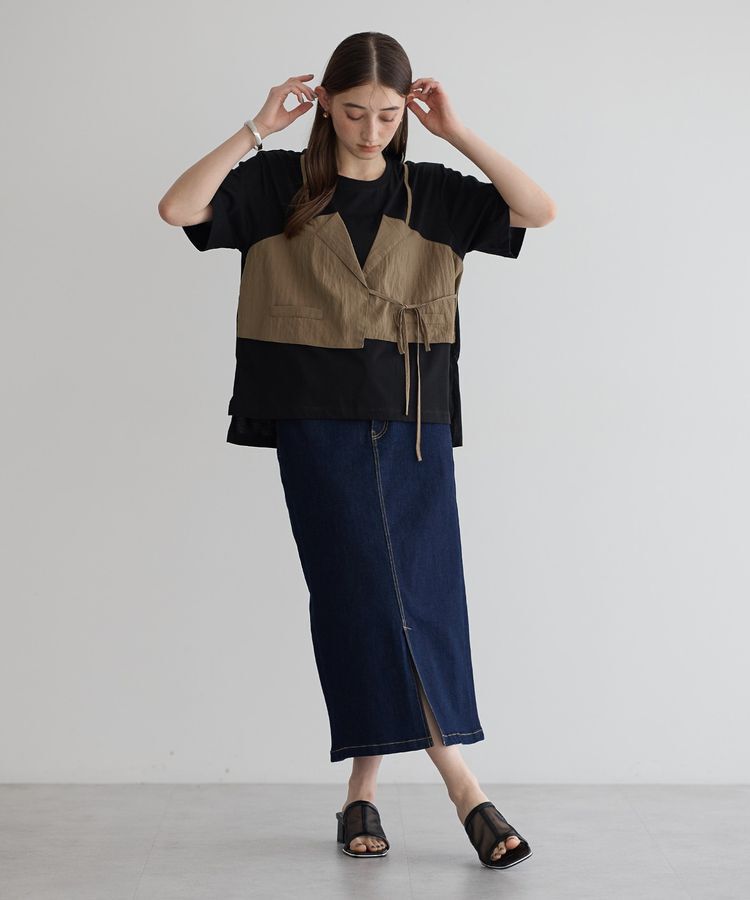 Editt by YECCA VECCA「ビスチェレイヤード風デザインTee」|Tシャツ・カットソー|