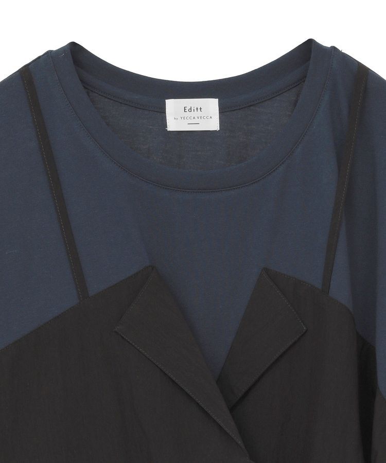 Editt by YECCA VECCA「ビスチェレイヤード風デザインTee」|Tシャツ・カットソー|