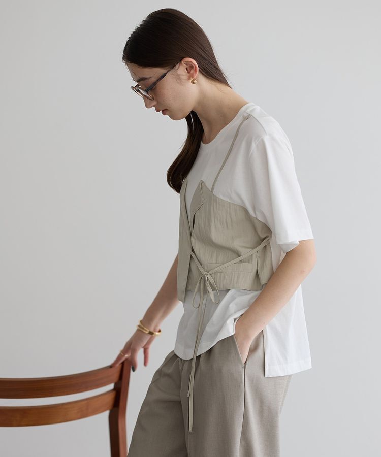 Editt by YECCA VECCA「ビスチェレイヤード風デザインTee」|Tシャツ・カットソー|