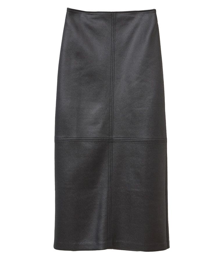 YECCA VECCA「レザーライクナロースカート」|タイト|