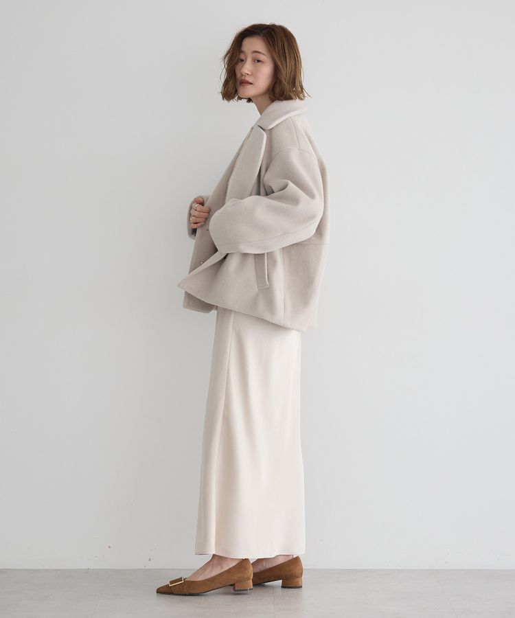 YECCA VECCA「サテンフレアスカート」|フレア|