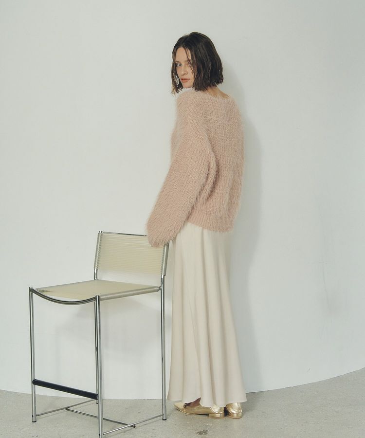 YECCA VECCA「サテンフレアスカート」|フレア|