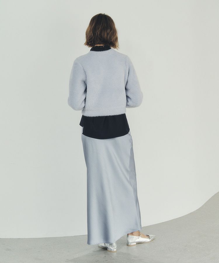 YECCA VECCA「サテンフレアスカート」|フレア|