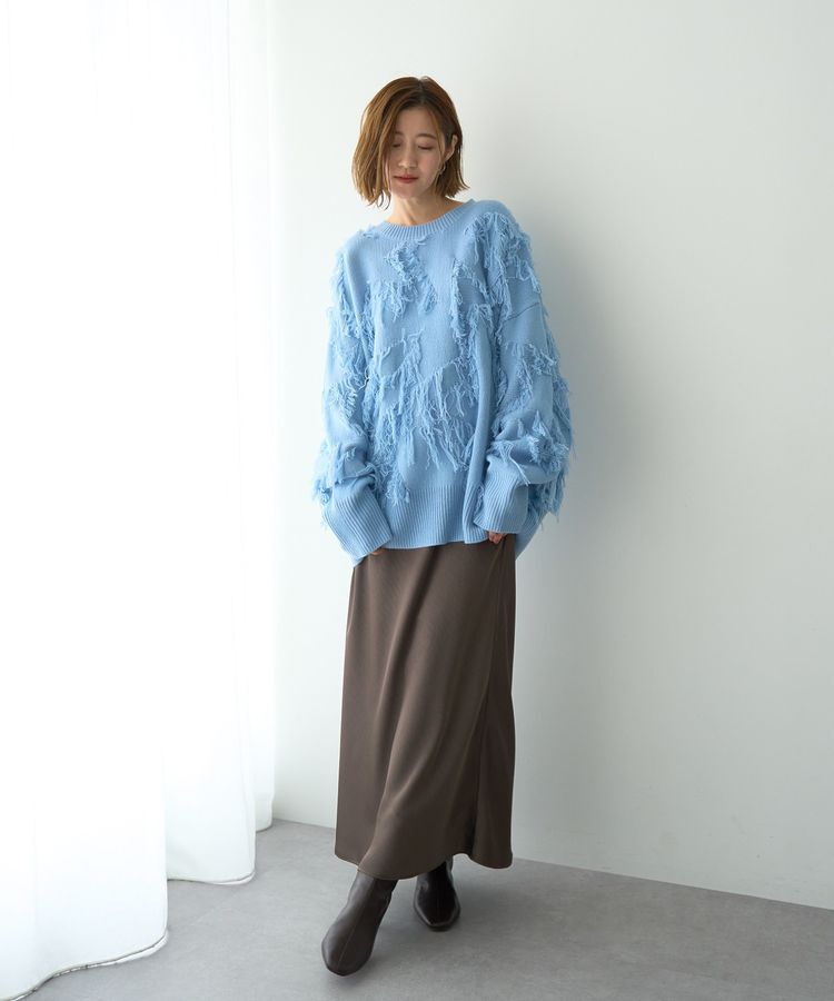 YECCA VECCA「サテンフレアスカート」|フレア|