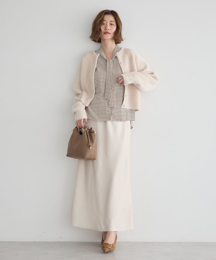 YECCA VECCA「サテンフレアスカート」|フレア|