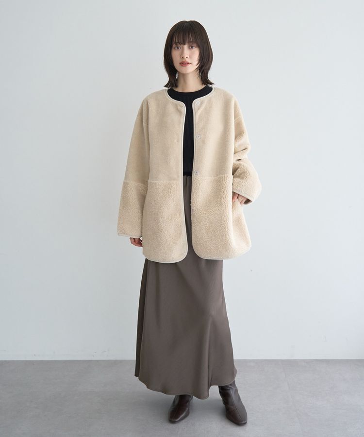 YECCA VECCA「サテンフレアスカート」|フレア|