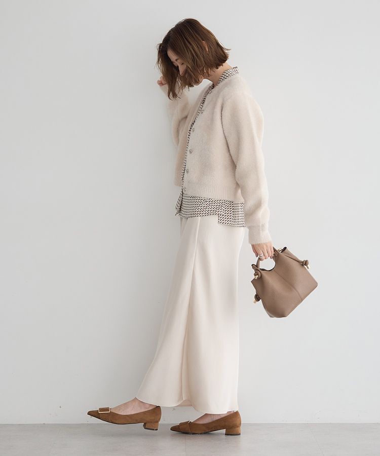 YECCA VECCA「サテンフレアスカート」|フレア|