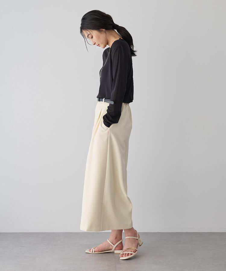 YECCA VECCA「クルーネックシアートップス」|Tシャツ・カットソー|