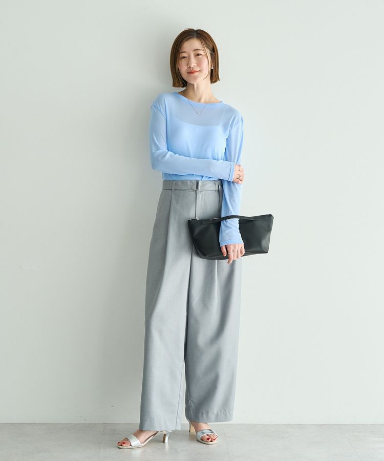 YECCA VECCA「クルーネックシアートップス」|Tシャツ・カットソー|