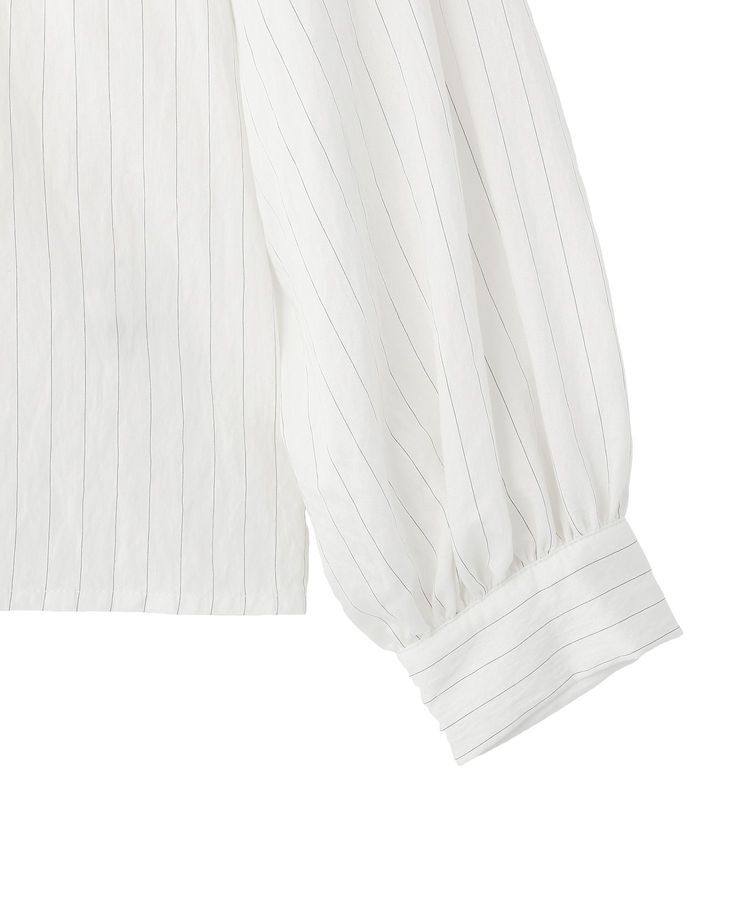 YECCA VECCA「ストライプ柄ラッフルブラウス」|シャツ・ブラウス|