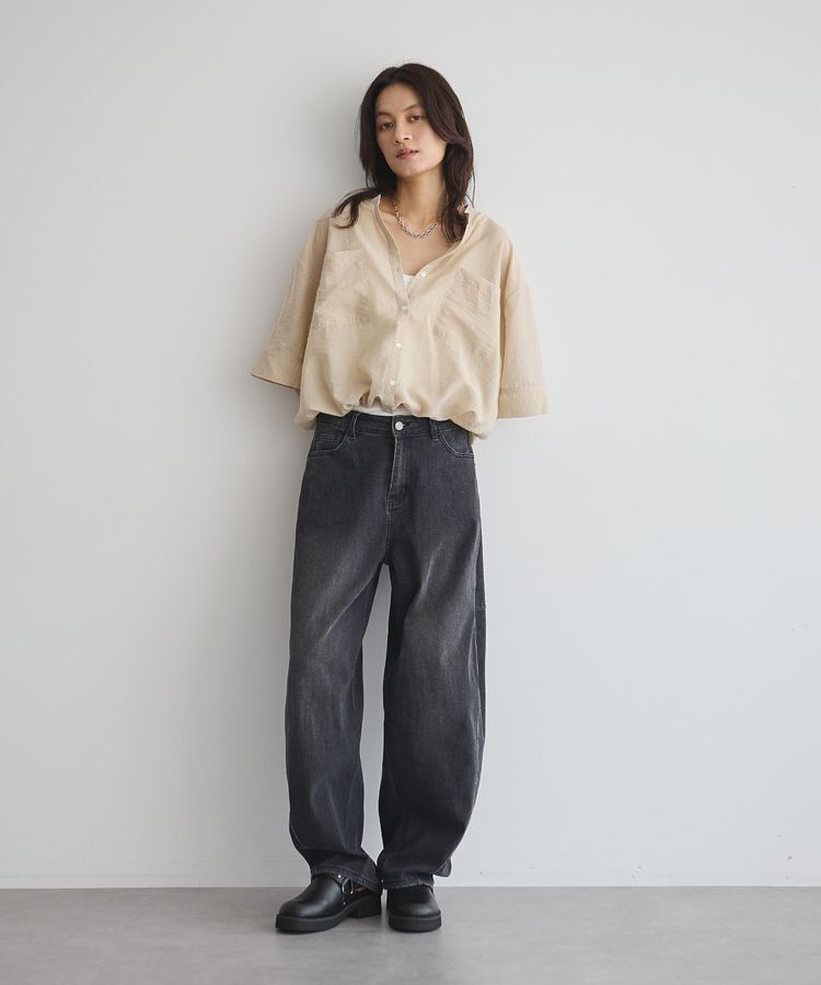 GARAGE OF GOOD CLOTHING「シアー裾ドロストスクエアフブラウス」|シャツ・ブラウス|