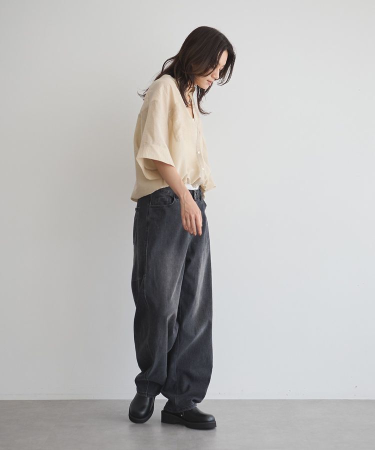 GARAGE OF GOOD CLOTHING「シアー裾ドロストスクエアフブラウス」|シャツ・ブラウス|