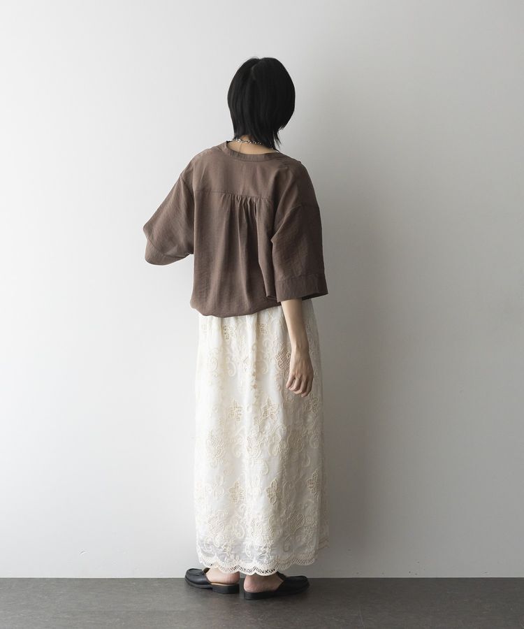 GARAGE OF GOOD CLOTHING「シアー裾ドロストスクエアフブラウス」|シャツ・ブラウス|