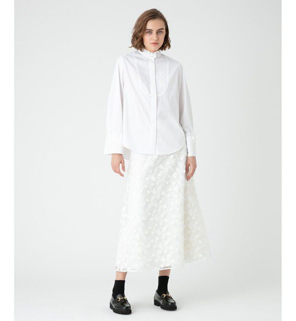 LOULOU WILLOUGHBY「【LOULOU WILLOUGHBY】オーガン刺繍スカート」|スカート|