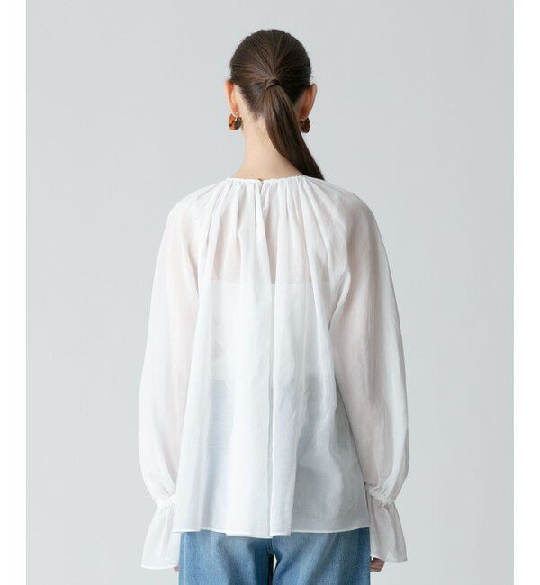 allureville「シアーオーガンギャザーブラウス」|シャツ・ブラウス|