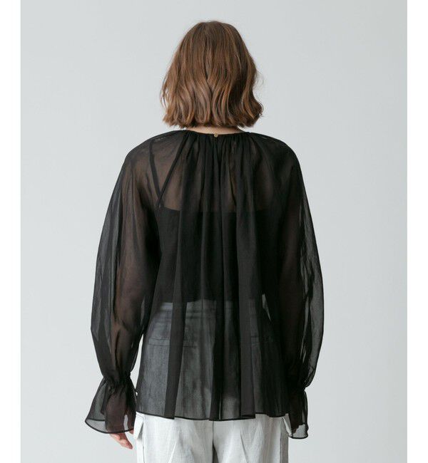 allureville「シアーオーガンギャザーブラウス」|シャツ・ブラウス|