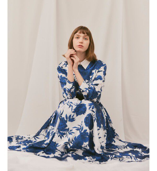 LOULOU WILLOUGHBY「【LOULOU WILLOUGHBY】RATTIフラワープリント衿付きワンピース」|ワンピース|