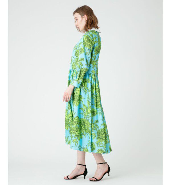 LOULOU WILLOUGHBY「【LOULOU WILLOUGHBY】RATTIフラワープリント衿付きワンピース」|ワンピース|