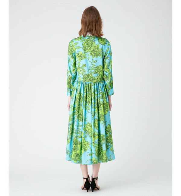 LOULOU WILLOUGHBY「【LOULOU WILLOUGHBY】RATTIフラワープリント衿付きワンピース」|ワンピース|