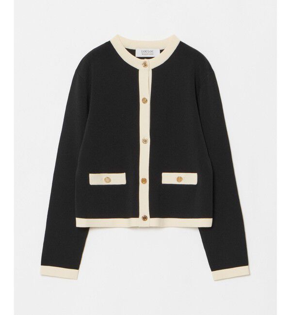 LOULOU WILLOUGHBY「◇【LOULOU WILLOUGHBY】バイカラーコンパクトカーディガン」|カーディガン|