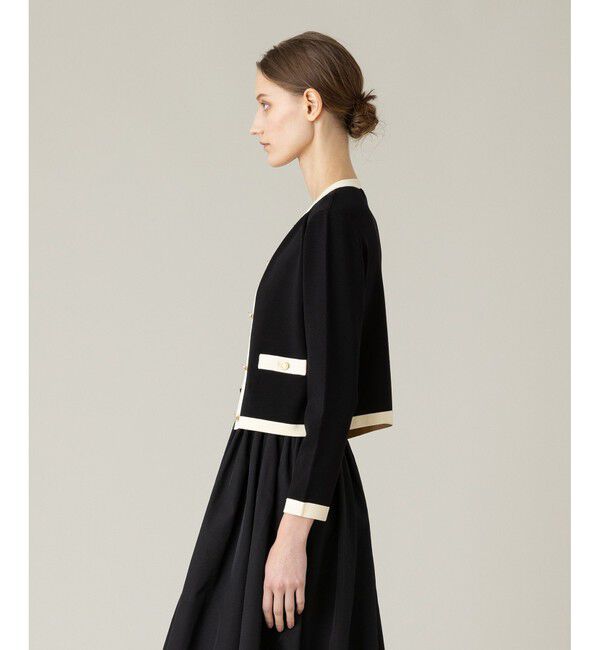 LOULOU WILLOUGHBY「◇【LOULOU WILLOUGHBY】バイカラーコンパクトカーディガン」|カーディガン|