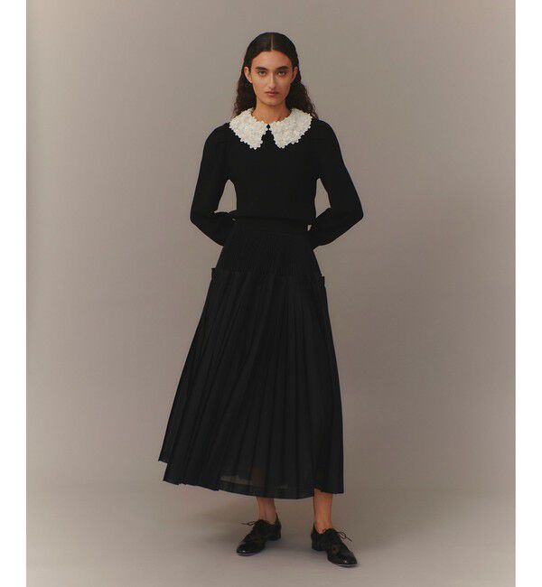 LOULOU WILLOUGHBY「【LOULOU WILLOUGHBY】カールマイヤープリーツスカート」|スカート|ブラック