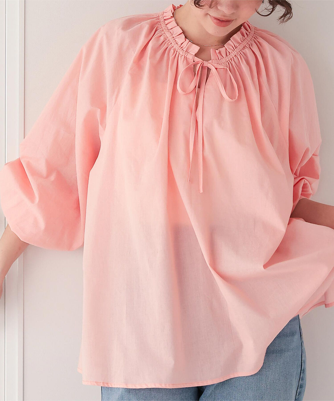 titivate「リボン付きAラインギャザーブラウス」|シャツ・ブラウス|