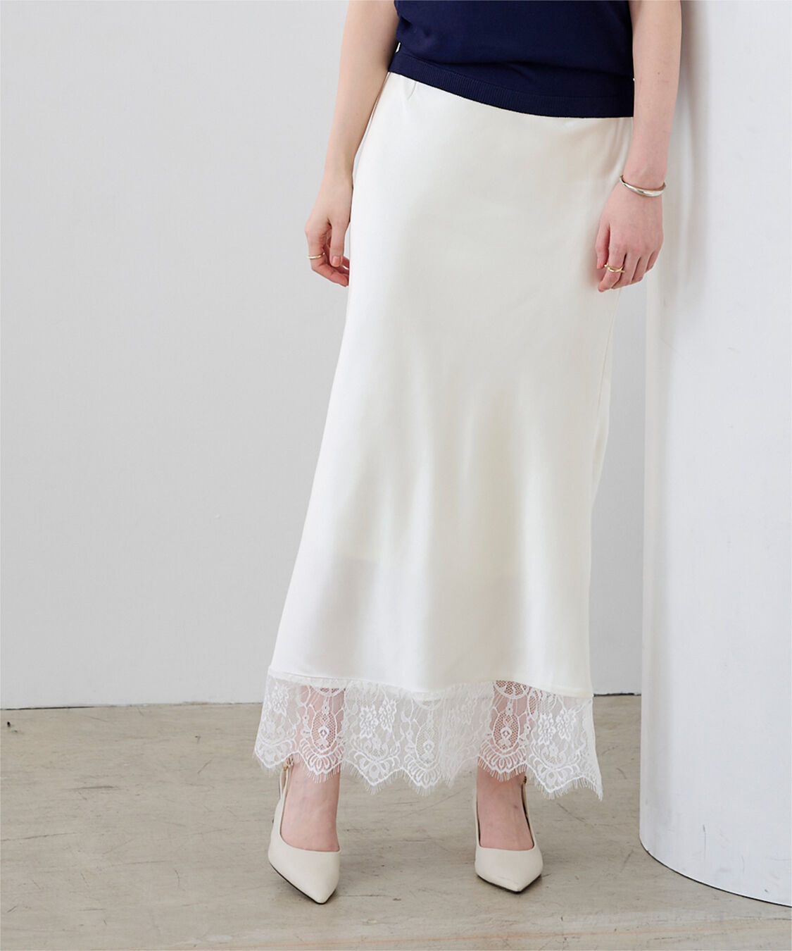 ur's「レースサテンマーメイドスカート」|スカート|