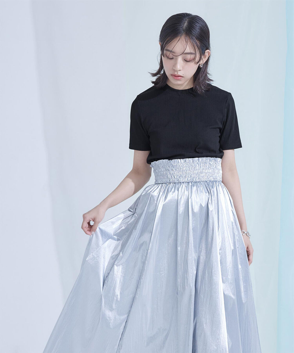 miette「バックオープンリブトップス」|Tシャツ・カットソー|