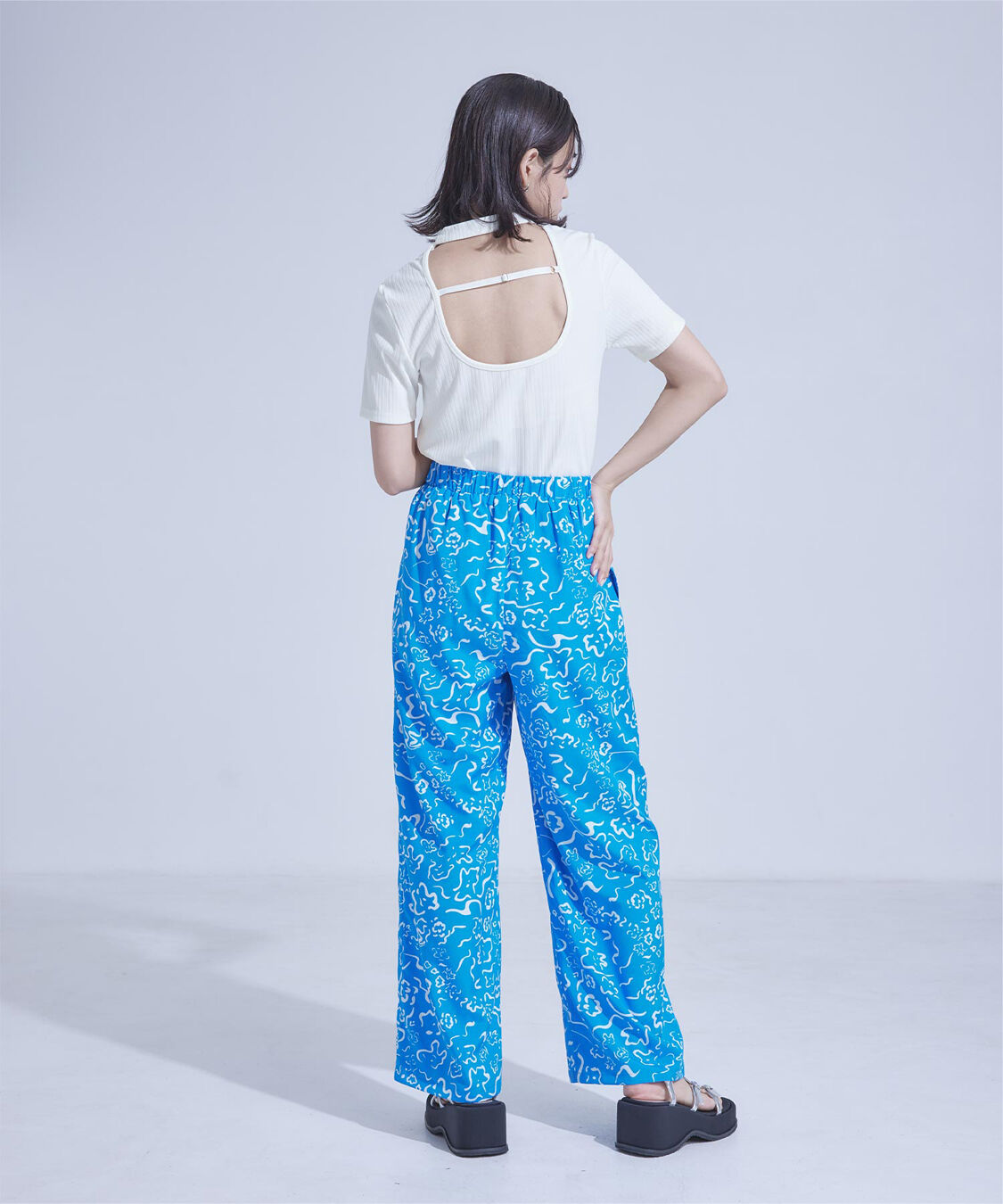 miette「バックオープンリブトップス」|Tシャツ・カットソー|