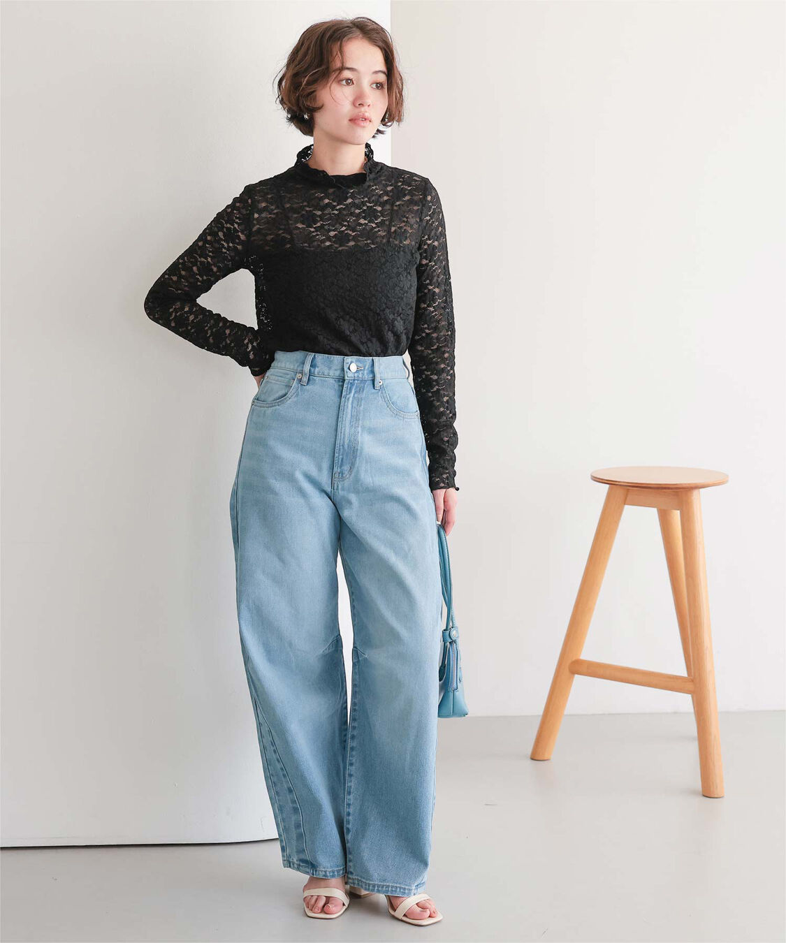 titivate「ハイネックレーストップス」|Tシャツ・カットソー|