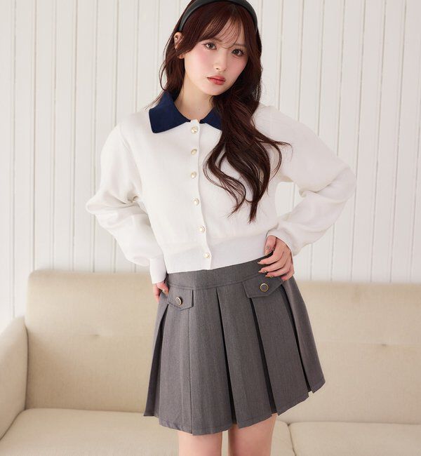  「配色襟付きニット」|ニット・セーター|