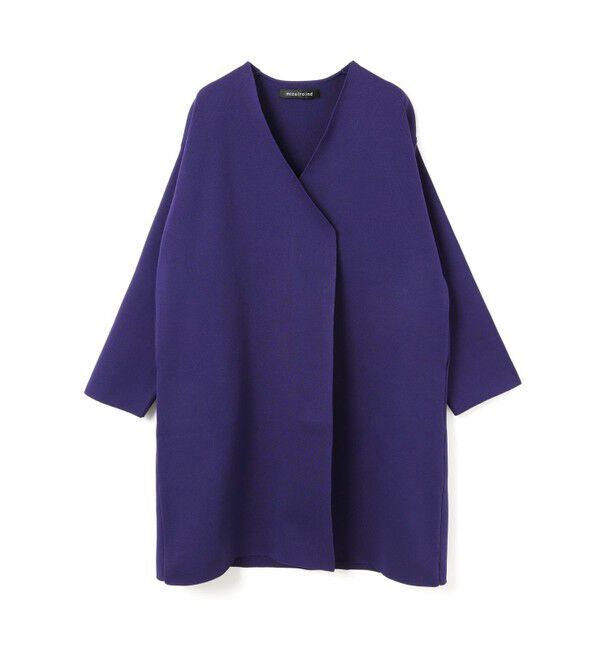 mizuiro ind「mizuiro ind Vネックニットジャケット」|カーディガン|ブルー