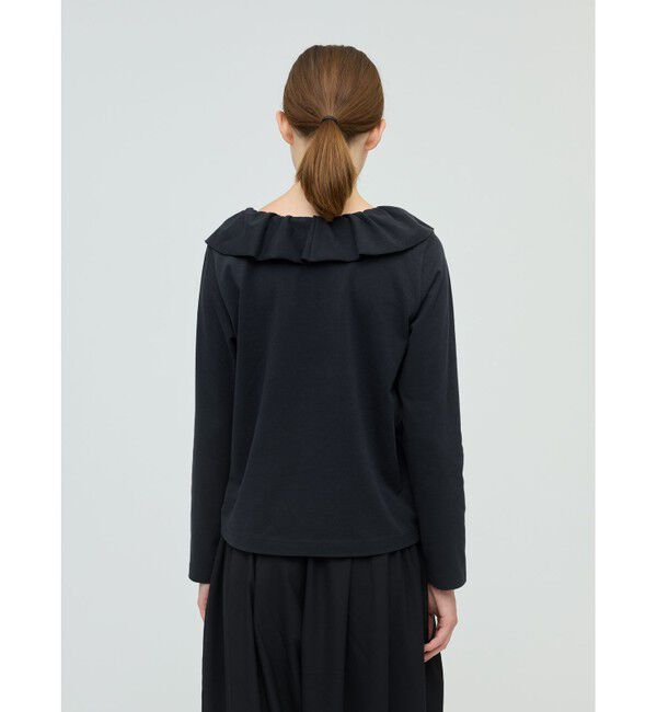 mizuiro ind「mizuiro ind フリルカラーロングスリーブプルオーバー」|Tシャツ・カットソー|