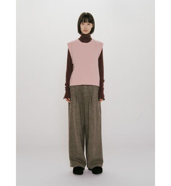 MIDIUMISOLID「MIDIUMISOLID for Ladies ウォームシアーリブプルオーバー」|ニット・セーター|