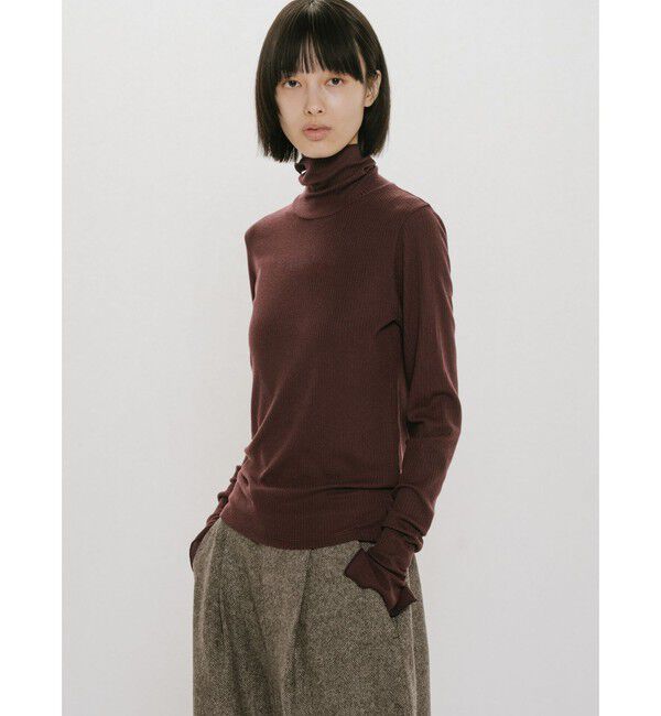 MIDIUMISOLID「MIDIUMISOLID for Ladies ウォームシアーリブプルオーバー」|ニット・セーター|