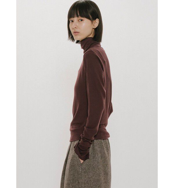 MIDIUMISOLID「MIDIUMISOLID for Ladies ウォームシアーリブプルオーバー」|ニット・セーター|