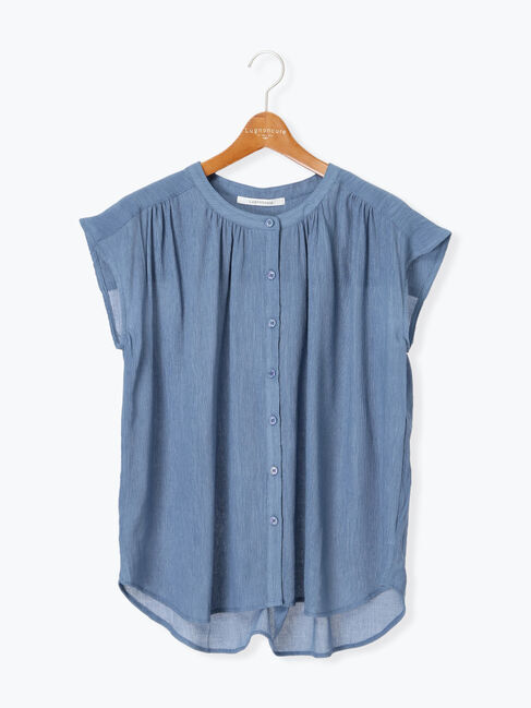 Lugnoncure「楊柳フレンチスリーブブラウス」|シャツ・ブラウス|