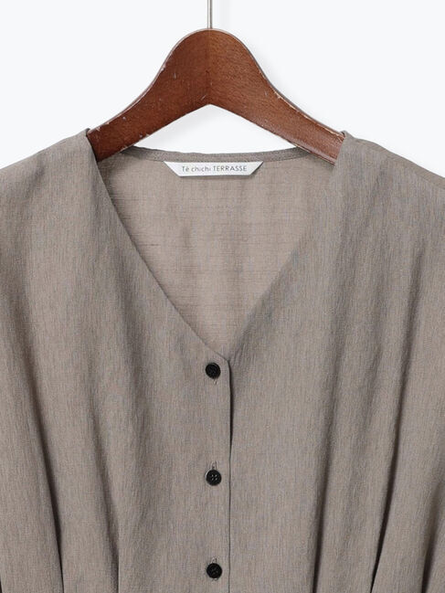 Te chichi TERRASSE「ウエストタックVネックブラウス」|シャツ・ブラウス|