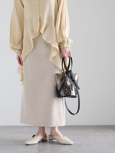 Te chichi「ダブルクロスイージーナロースカート」|スカート|ベージュ