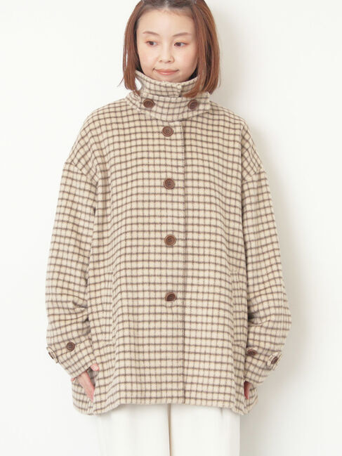 Samansa Mos2「シャギーチェックコート」|その他|