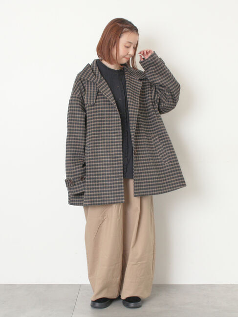 Samansa Mos2「シャギーチェックコート」|その他|