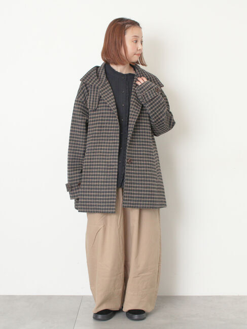Samansa Mos2「シャギーチェックコート」|その他|