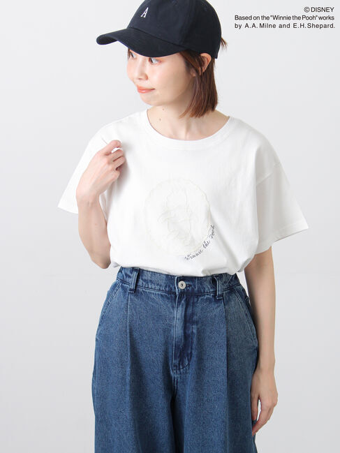 Samansa Mos2「【Disney】くまのプーさんレースモチーフTシャツ」|Tシャツ・カットソー|