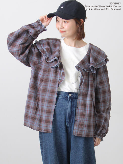 Samansa Mos2「【Disney】くまのプーさんレースモチーフTシャツ」|Tシャツ・カットソー|