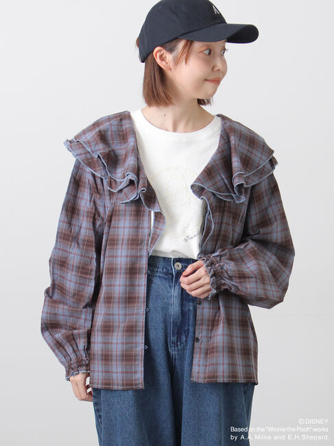 Samansa Mos2「【Disney】くまのプーさんレースモチーフTシャツ」|Tシャツ・カットソー|