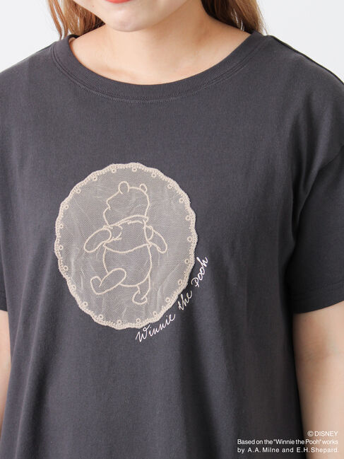 Samansa Mos2「【Disney】くまのプーさんレースモチーフTシャツ」|Tシャツ・カットソー|