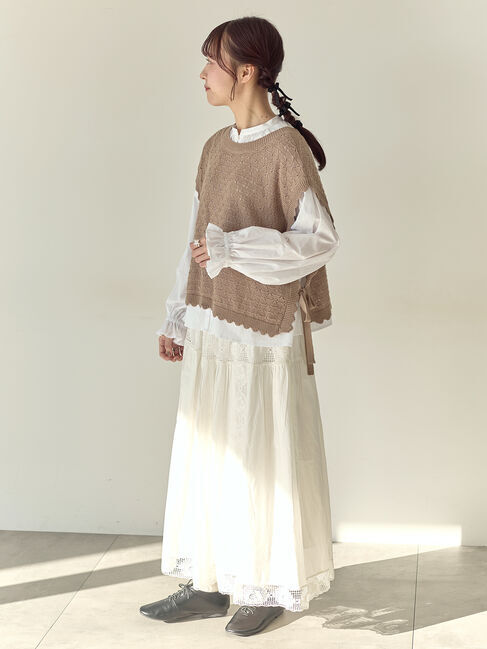 Samansa Mos2「【Cross&times;Staff】前後2WAYニットベスト」|ダウンベスト・ベスト|