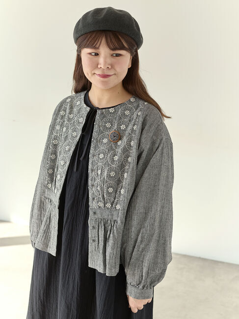 Samansa Mos2「【Cross&times;Staff】ブローチ付シャツジャケット」|その他|