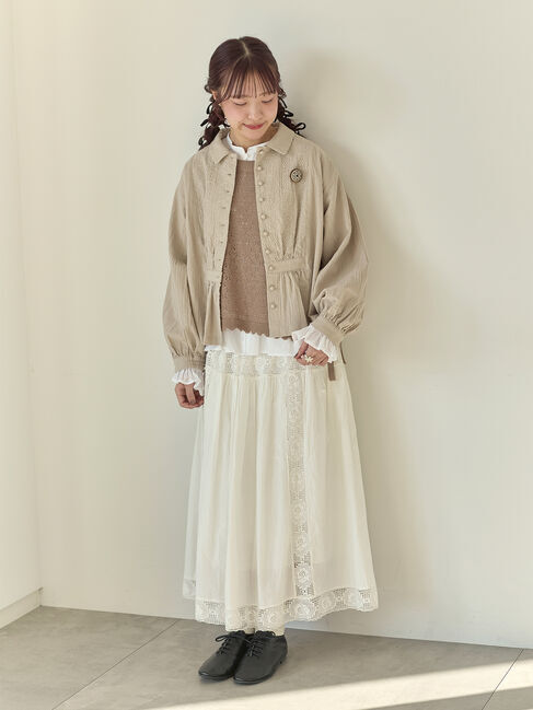 Samansa Mos2「【Cross&times;Staff】ブローチ付シャツジャケット」|その他|